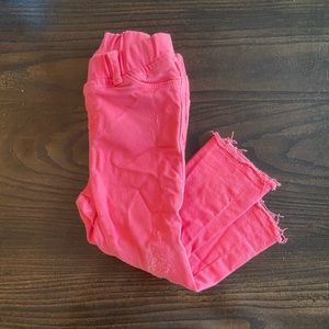 Gap Frayed Skinny Jeans Pink Toddler Girl
